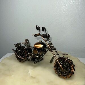 Model Motorcycle Chopper Metal Motorcycle Collectible Handmade Iron Sculpture